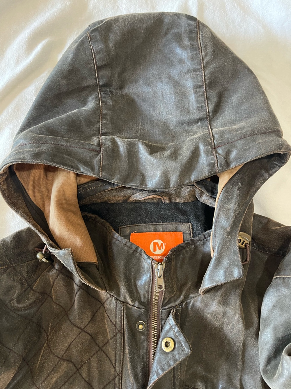 Merrell Hooded Field Jacket in Dark Brown